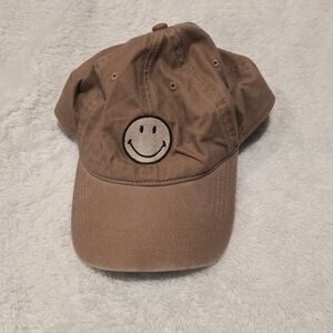 American Eagle Outfitters Kids Smiley Face Hat - Brown